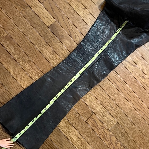 Vintage 60s Brown Leather Flare Pants 33 x 32” - Picture 16 of 16